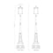 Z-Lite Rainer 5 Light Outdoor Post Mounted Fixture, 15.5in. W x 109.5in. H, Black 5015PHXLR-564P-BK - alternate 3